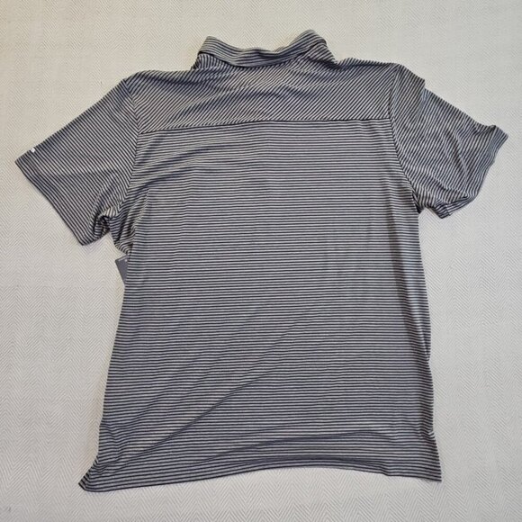 Adidas Golf 2-Button Polo Men's 2XL Gray Black Horizontal Stripe NWT Performance - Picture 13 of 16